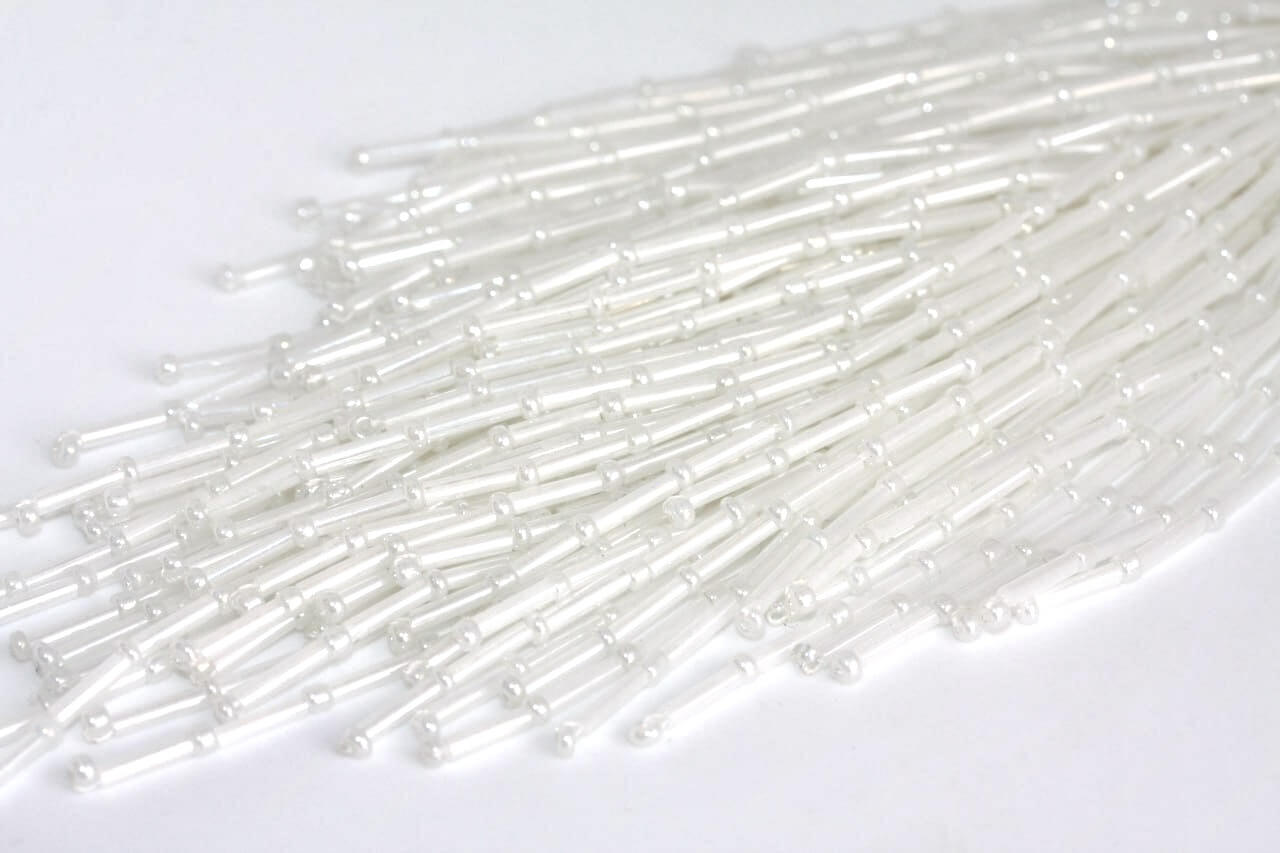 Пучки стекляруса White 6mm прямий